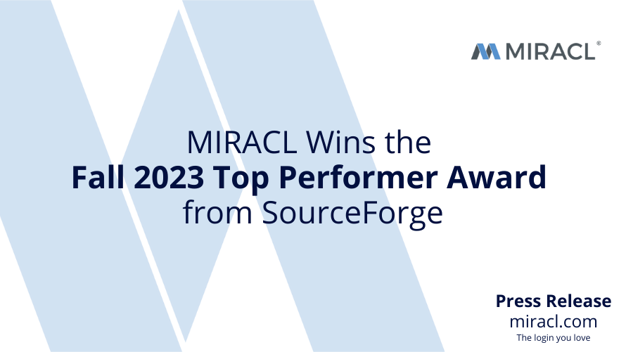 MIRACL Wins the Fall 2023 Top Performer Award from SourceForge