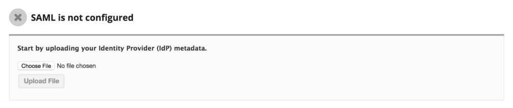 SAML Choose File