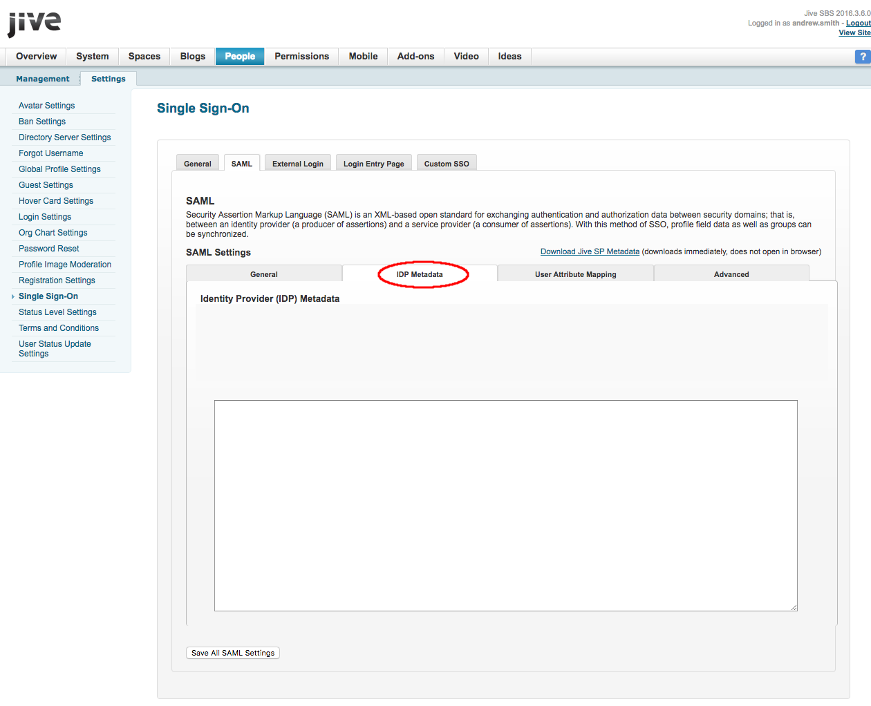 IdP Metadata